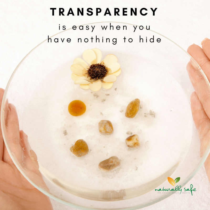 Transparency in cosmetics